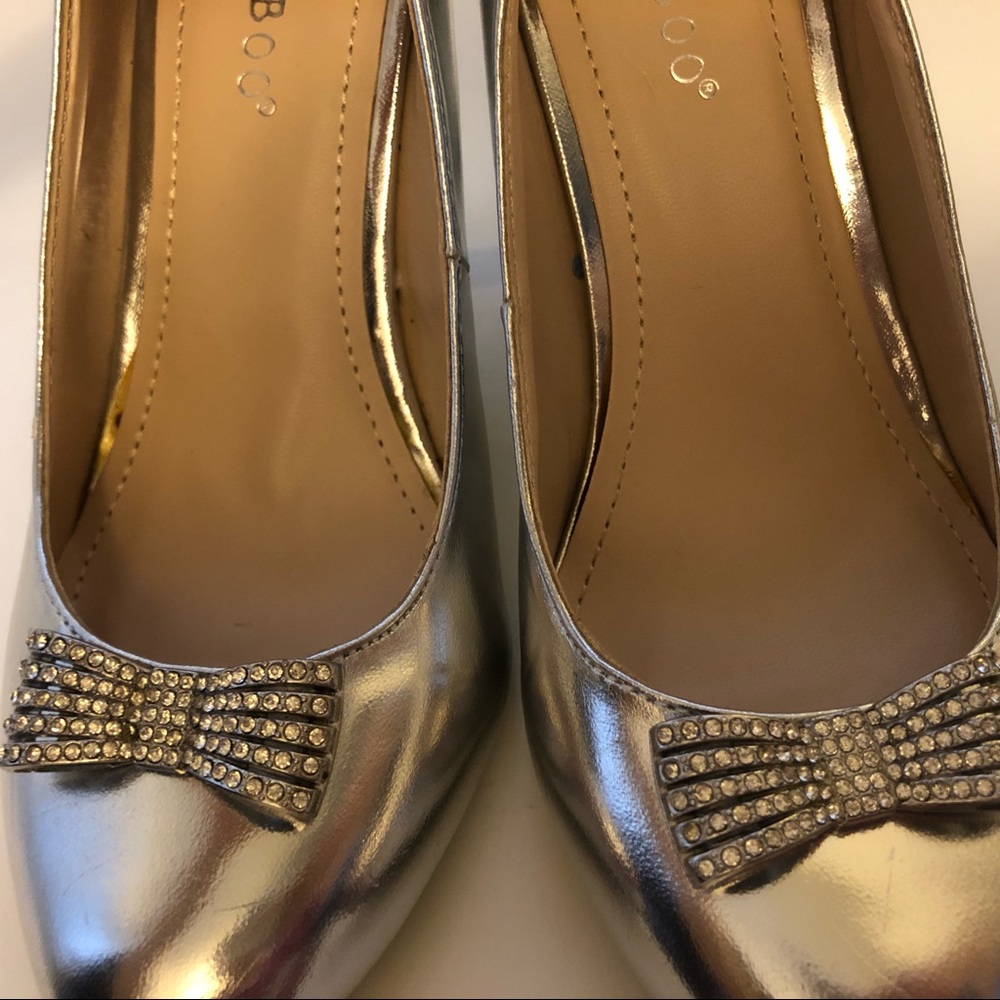 Cinderella Rhinestone Bow Ankle Strap  Pumps - Picture 12 of 16